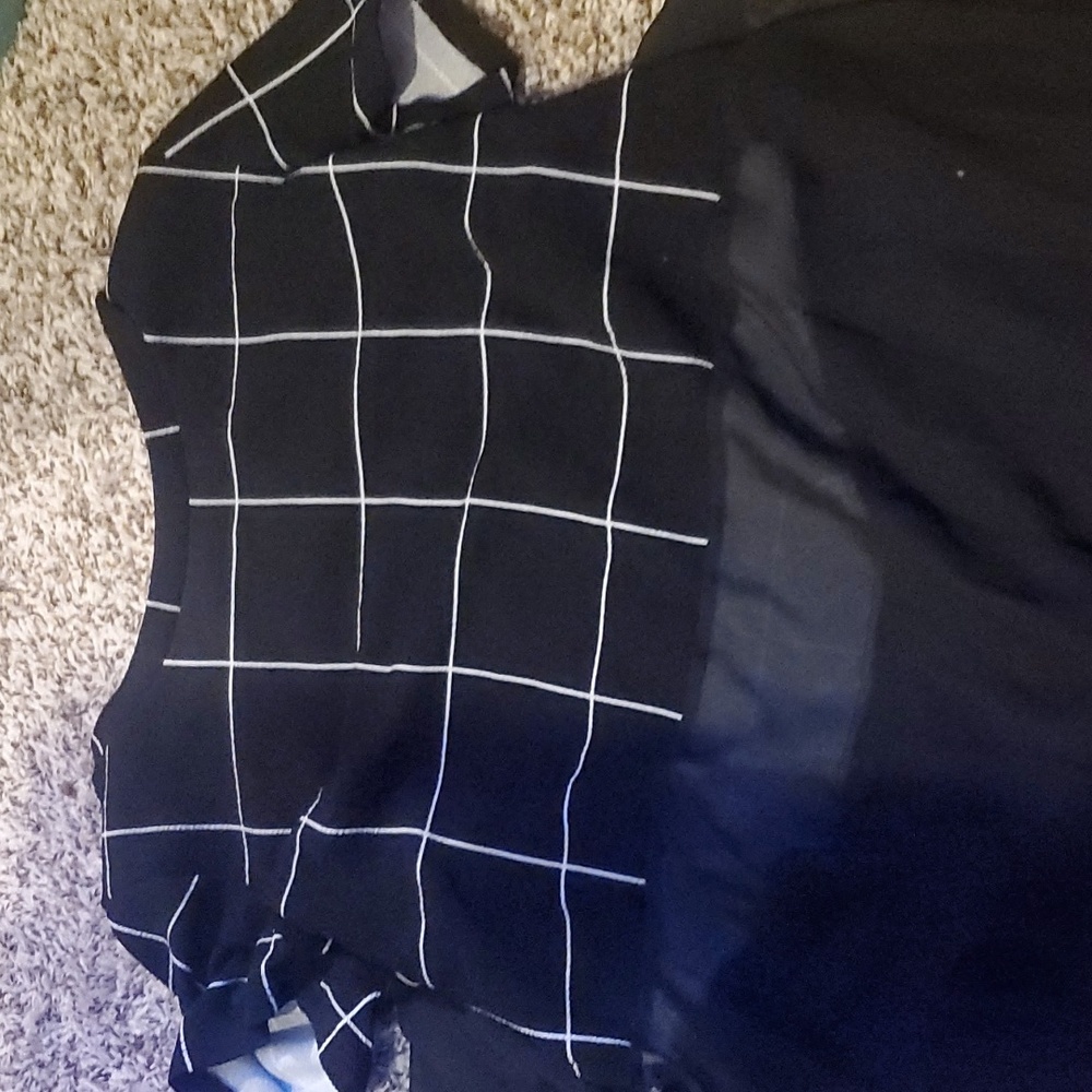 Sweet rain grid shirt with mesh